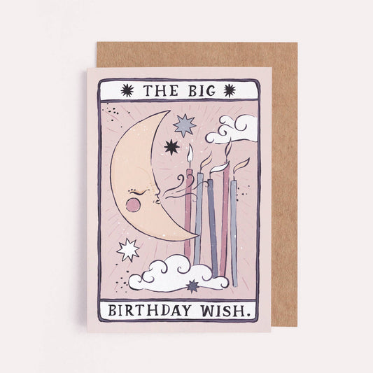 Tarot Mond Geburtstagskarte | Unisex Geburtstagskarte | Mond Tarot