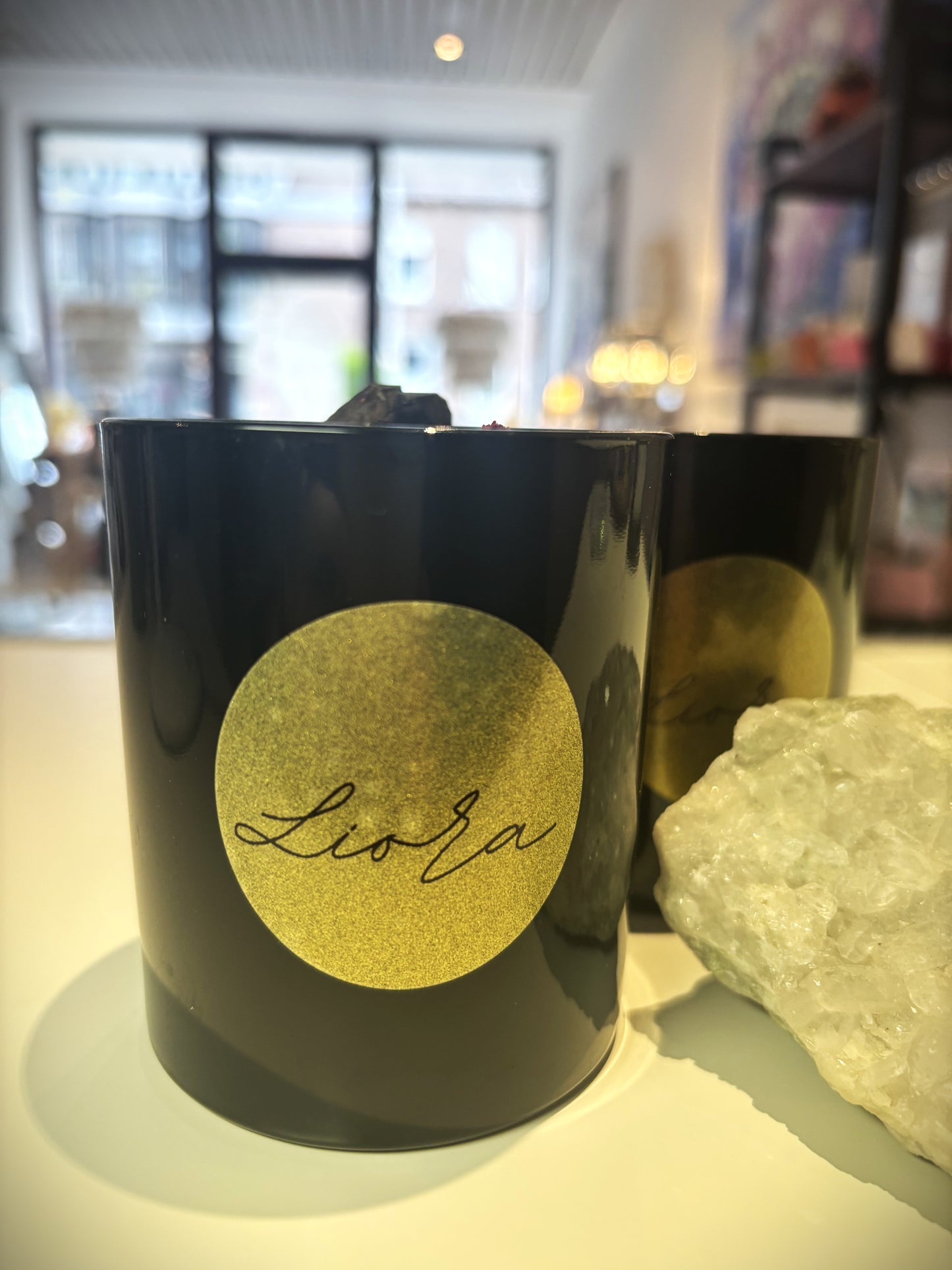 Kristallkerze *Rauchquarz - Seelenkraft