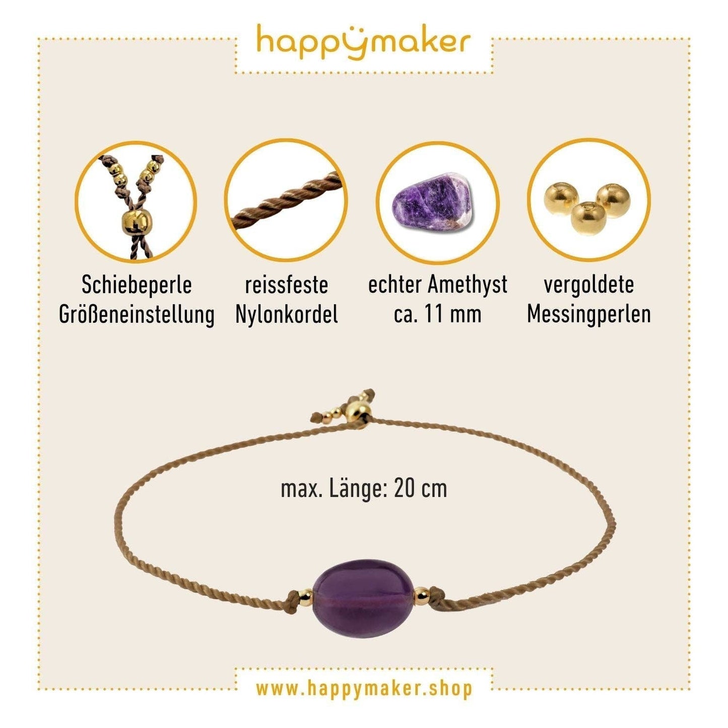 Amethyst Armband – Dein Glücksstein