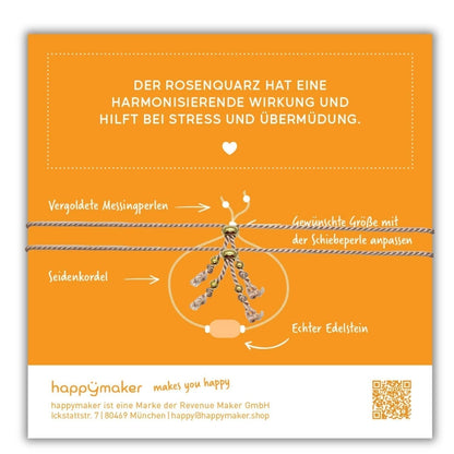Freundschaftsarmband 2er Set mit Rosenquarz