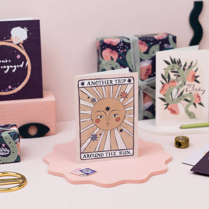 Tarot Geburtstagskarte Sonne | Tarotkarte | Sonnen-Grußkarte