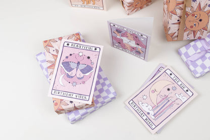 Tarot Mond Geburtstagskarte | Unisex Geburtstagskarte | Mond Tarot