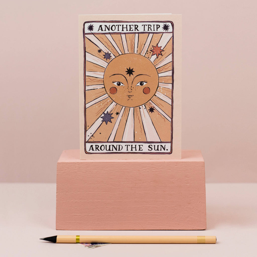 Tarot Geburtstagskarte Sonne | Tarotkarte | Sonnen-Grußkarte