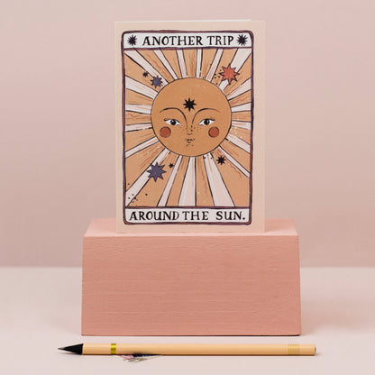 Tarot Geburtstagskarte Sonne | Tarotkarte | Sonnen-Grußkarte