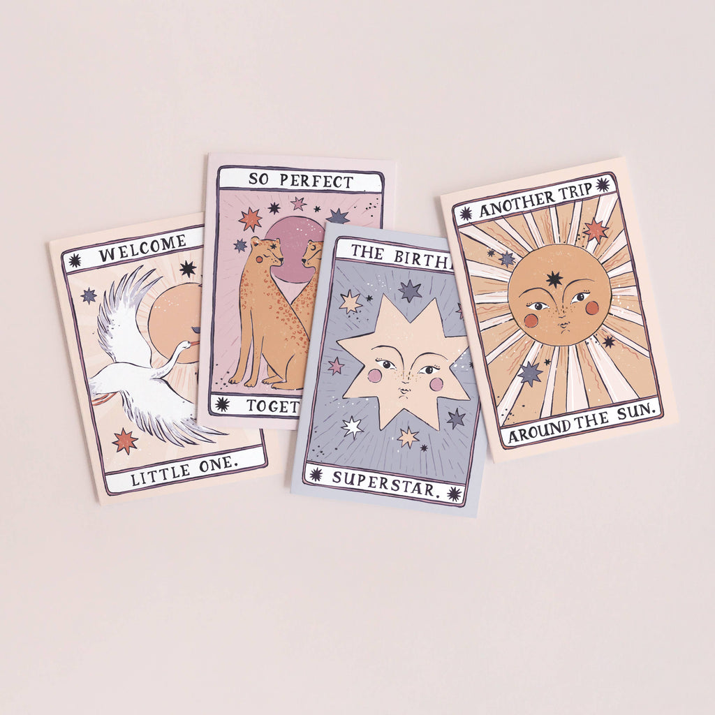 Tarot Geburtstagskarte Sonne | Tarotkarte | Sonnen-Grußkarte